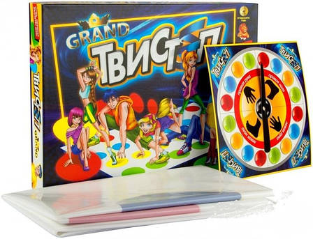 Підлогова розважальна гра Гранд Твистеп і Твистеп міні Danko Toys універсальна гра для дітей дорослих, фото 3