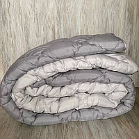 Ковдра на холлофайбері ОДА полуторного розміру 155х210 Стьобана зимова ковдра високої якості сірого кольору