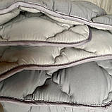 Ковдра полуторна тканини холлофайбер "ODA" 155*210 Стьобана ковдра Колір - сірий, фото 3