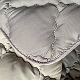 Ковдра полуторна тканини холлофайбер "ODA" 155*210 Стьобана ковдра Колір - сірий, фото 4