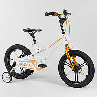 Велосипед магниевый 16 " дюймов 2-х колёсный "CORSO"магниевые диски, ручной дисковый тормоз, доп.