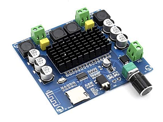 Аудіопідсилювач XH-A104 TPA3116 2.0 2х50 Вт 12-24 В 3 А Bluetooth 4.1 з кардридером