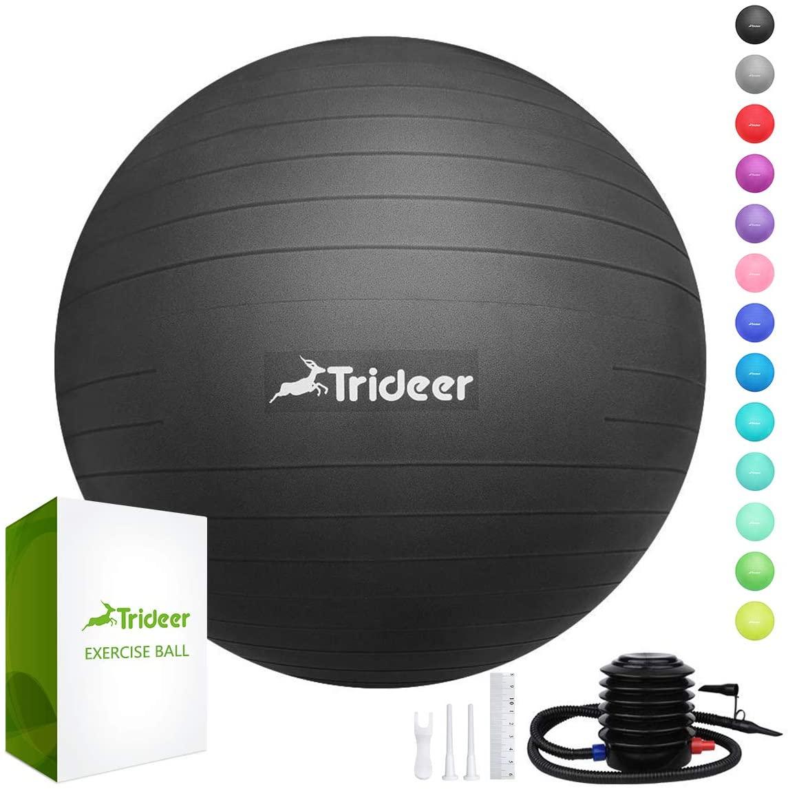 М'яч для фітнесу (фітбол) сатин із насосом Trideer 85 см (MS 3218-2)