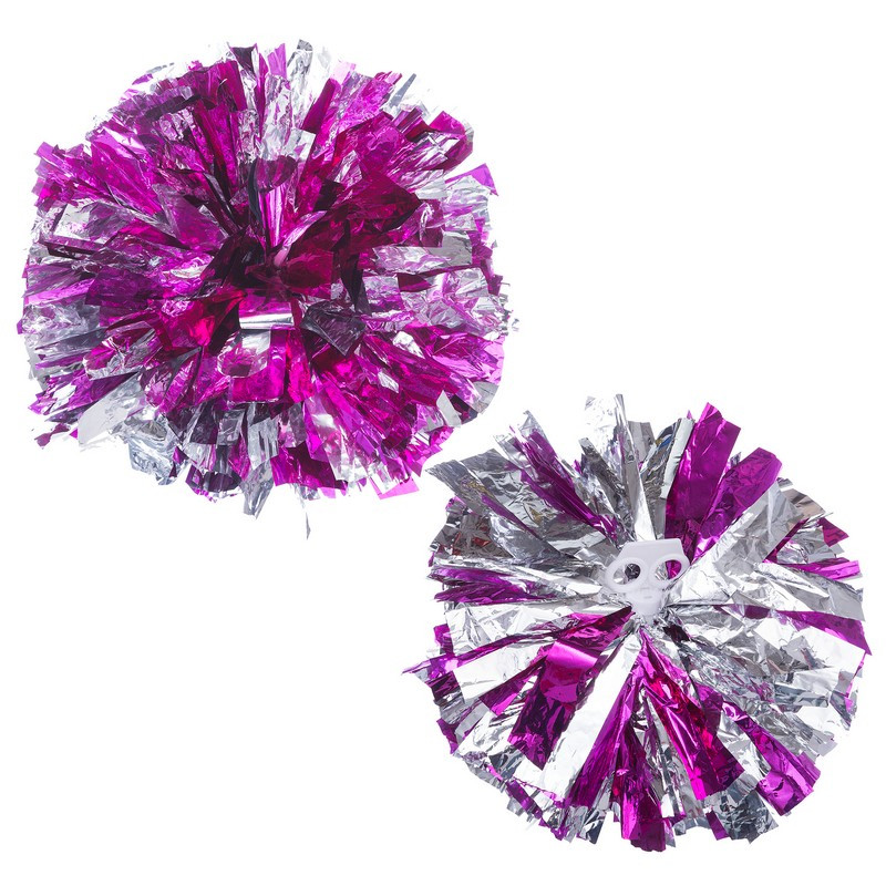 Помпони для чорнидингу та танців SP-Sport Pom-Poms 1679 1 шт Pink-Silver, фото 1