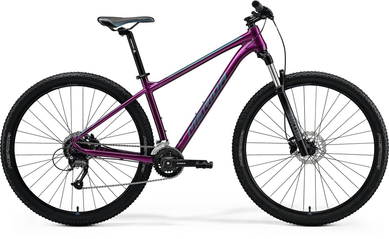 Велосипед MERIDA 2021 BIG.NINE 60-2X L (18.5) PURPLE(TEAL-BLUE)