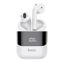 Навушники Bluetooth HOCO DES09 Treasure TWS в чохлі для зарядки BT5.0, білі