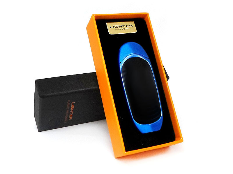 Аккумуляторная электро импульсная спиральная USB зажигалка L-15634 в подарочной упаковке