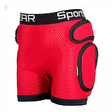 Захисні шорти дитячі для роликів Sport Gear Recruit Red, фото 2