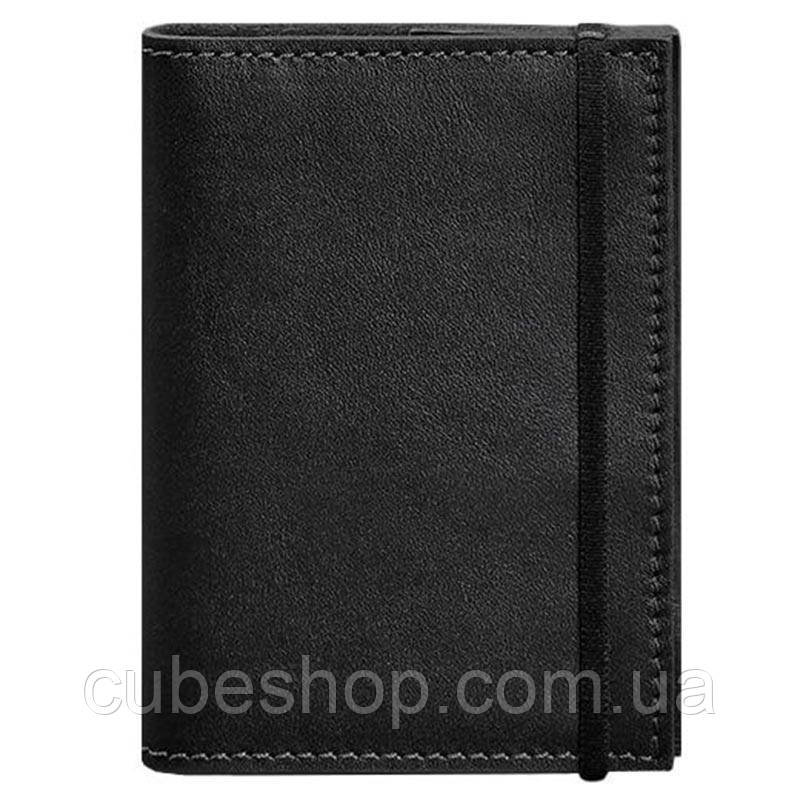 Обкладинка для паспорта з шкіри 1.0 (чорна) шкіра Krast