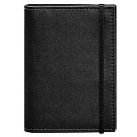 Обкладинка для паспорта з шкіри 1.0 (чорна) шкіра Krast