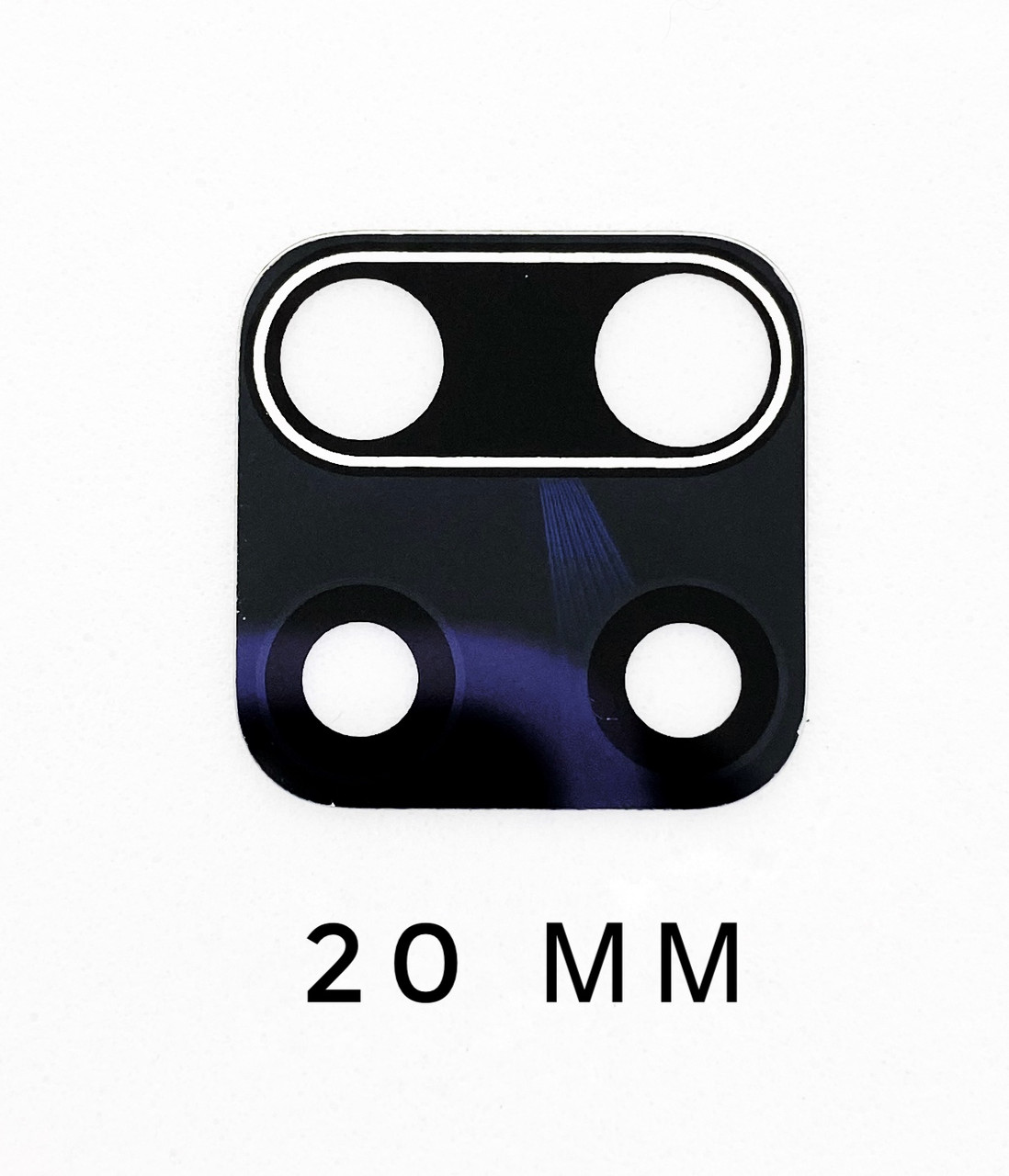 Скло камери для Xiaomi Redmi Note 9, Redmi Note 9 Pro, Redmi Note 9S, чорне, без рамки