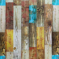 3Д панель стеновая Мозаика Дерево моющиеся 3d панели для стен лофт Прованс текстура 700x700x4 мм (382)