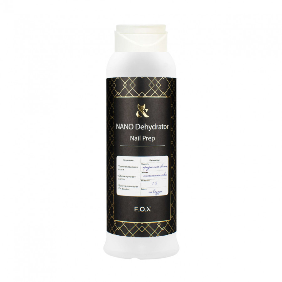 Знежирювач для нігтів F.O.X Nano Dehydrator Nail prep, 500 мл
