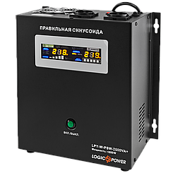 Джерело безперебійного живлення Logicpower LPY-W-PSW-2500VA+(1800Вт)10A/20A з правильною синусоїда 24В