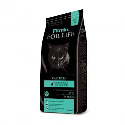 Fitmin cat For Life Castrate / комплексний корм для дорослих котів з надмірною вагою, кастрованих або стерилізованих Лорі 400 г, фото 2