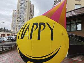 Надувна фігура смайл 400 см з повітродувкою для свят і фотозон, фото 2