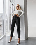 Жіночі чорні брюки щільний тіар, фото 6