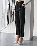 Жіночі чорні брюки щільний тіар, фото 5