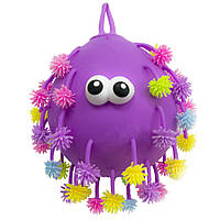 Жмякалка антистрес круглий "Красунчик" з підсвічуванням, Фіолетовий, антистресова іграшка мнушка