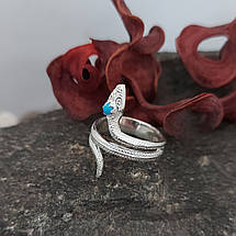 Змія з каменем, Змія королева, Змія принцеса Кільце жіноче, колечко, фото 2