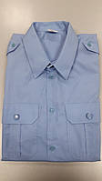 Рубашка форменная с длинным рукавом на поясе "Standart" , голубая