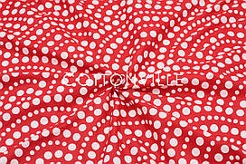 Ранфорс 240 см Гірлянди з намистин на червоному