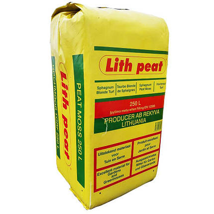 Торф верховий "Lith peat" 5.5-6.5 pH фр. 0-7 мм, 250 л (Rėkyva), фото 2