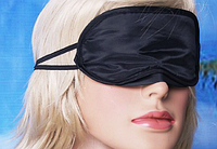 Шовкова маска для сну "Solid-Black". Пов'язка для сну. Маска на очі для сну. Маска для сну