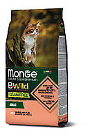 Сухой корм Monge Cat Bwild Gr.free Adult для взрослых кошек лосось и горох 1.5КГ