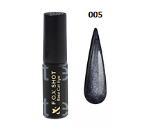 База камуфлювальна для гель-лаку F.O.X SHOT Base Cat Eye 005 чорний 5 мл