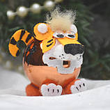 Новорічний сувенір зі скла, подарунок "Тигрик", фото 2