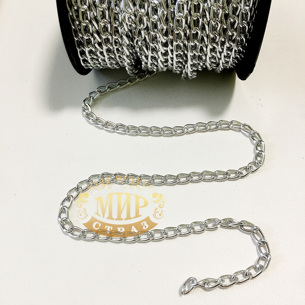 Металевий ланцюг, колір Silver, ширина 4 мм * 1 м