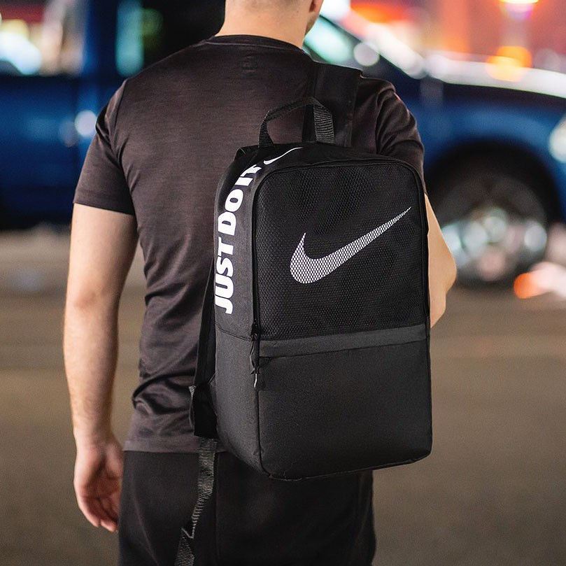 Черный рюкзак найк сетка Nike повседневный спортивный городской Для путешествий школы портфель - фото 1 - id-p1481976808