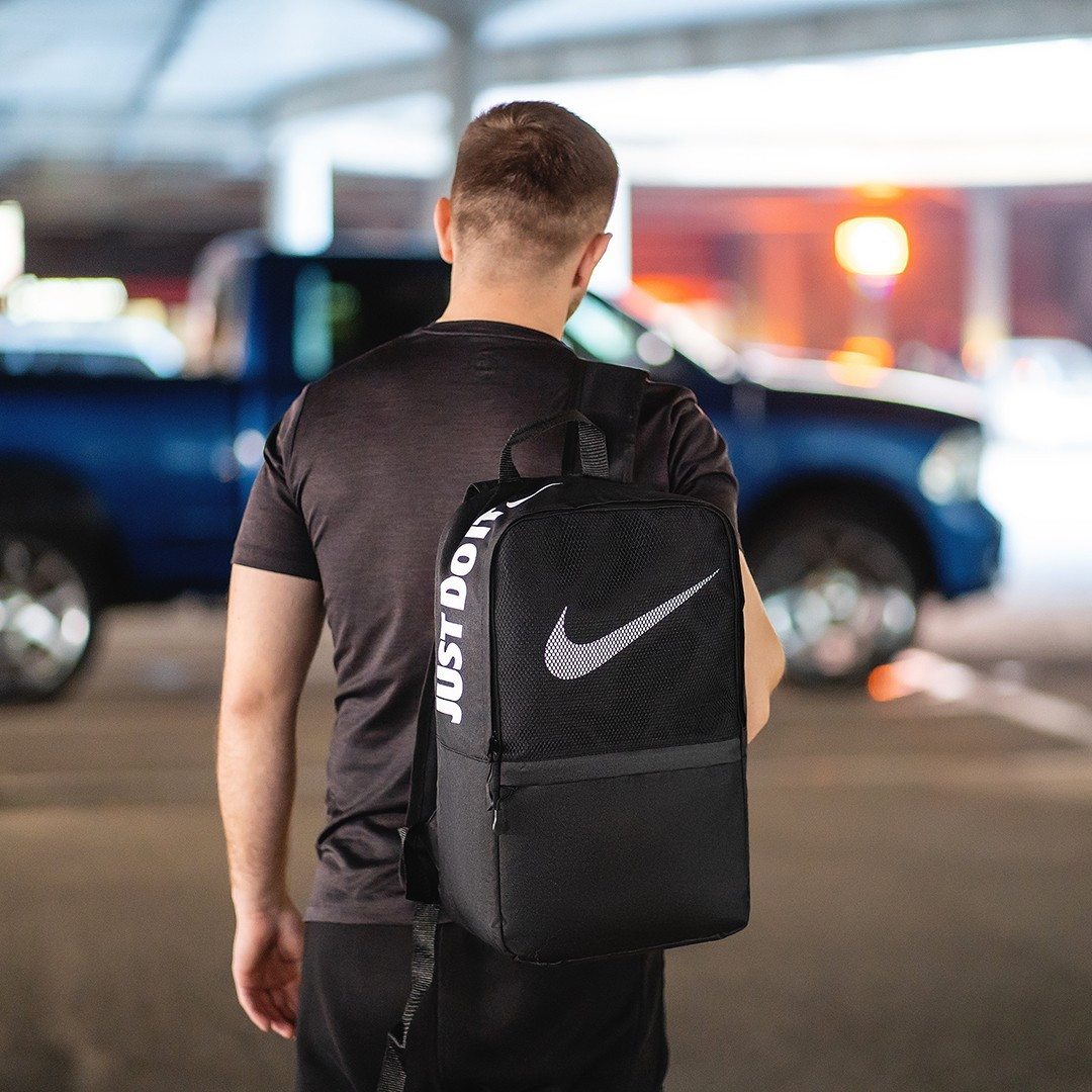 Черный рюкзак найк сетка Nike повседневный спортивный городской Для путешествий школы портфель - фото 2 - id-p1481976808