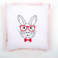 Набор для вышивки крестом Vervaco "Rabbit with pink glasses (Кролик в очках из розовой оправы)"