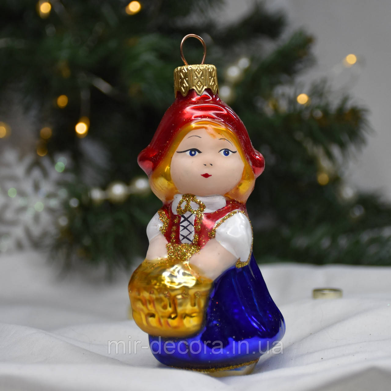 Формова скляна іграшка Червона шапочка, фото 1