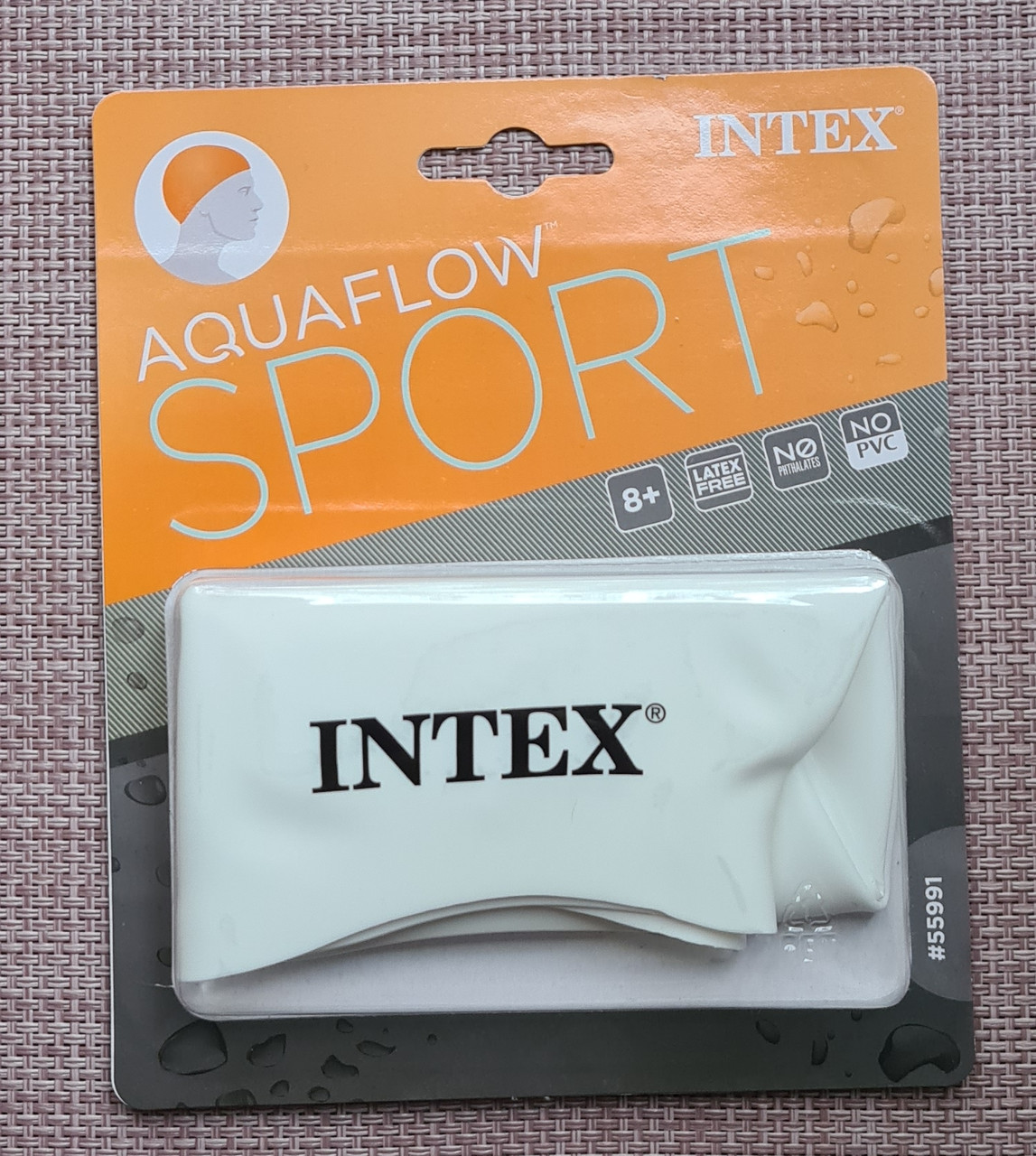 Шапочка для плавання Intex силіконова біла