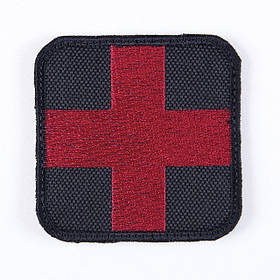 Текстильна нашивка на липучці Медичний хрест