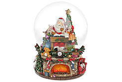 Водяна куля " Різдво біля каміну" 15,5см