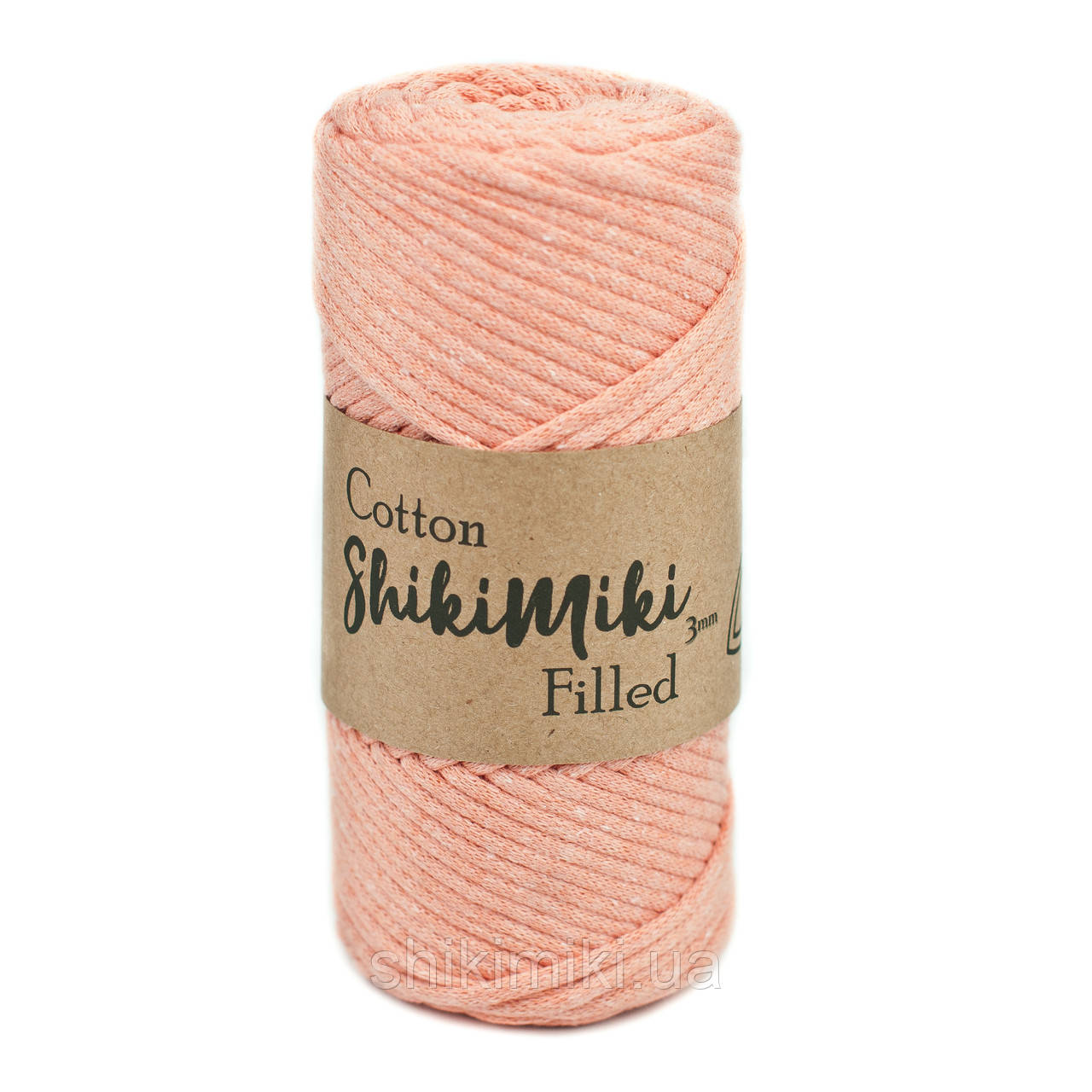 Трикотажний бавовняний шнур Cotton Filled 3 мм, колір Персиковий
