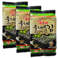 Корейский снек с морскими водорослями в оливковом масле, 3 * 4,5 г, Южная Корея