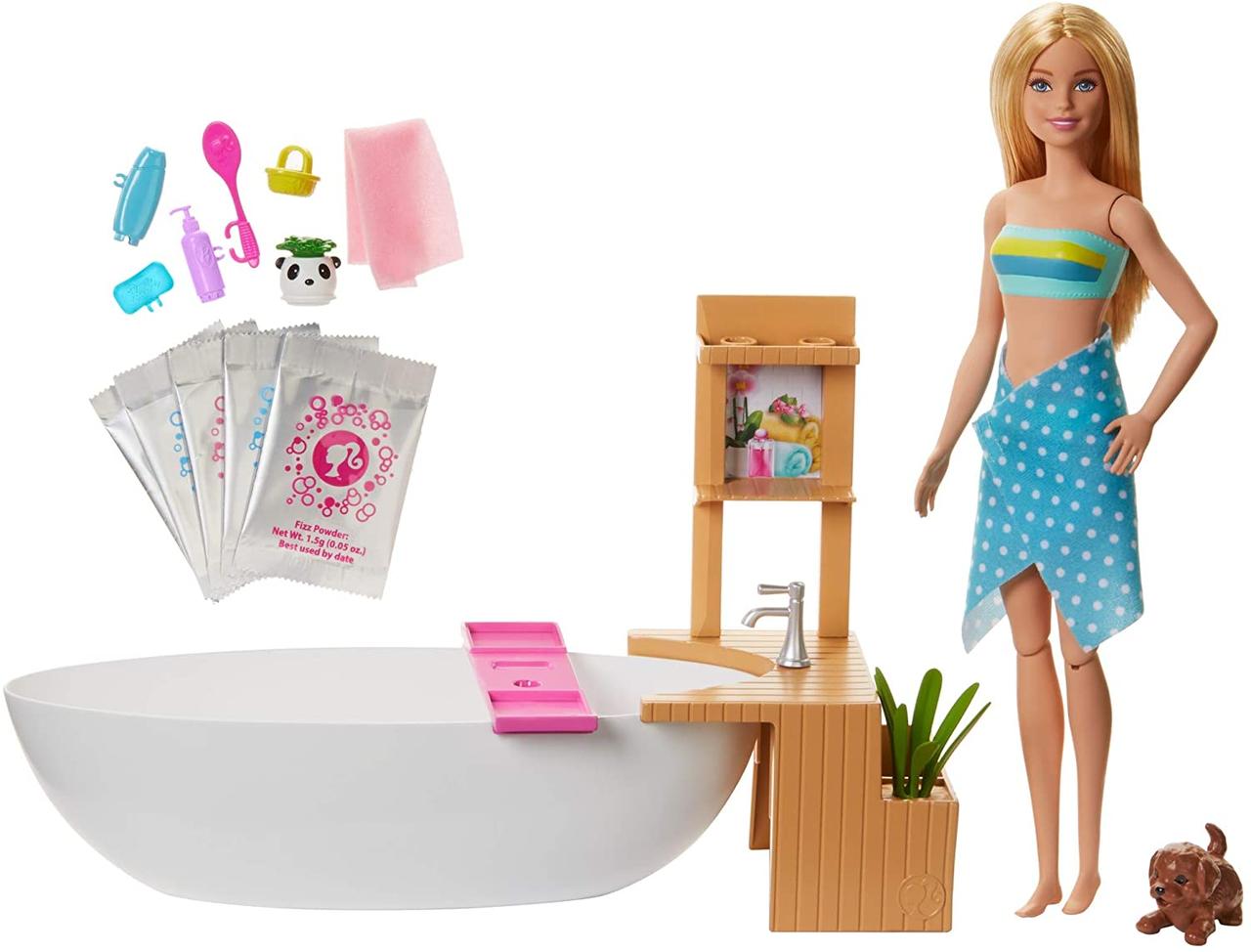 Набір Барбі ванна кімната Barbie Fizzy Bath Doll & Playset блондинка