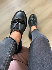 Лофери жіночі шкіряні чорні Ditas 39р., фото 3