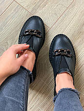 Лофери жіночі шкіряні чорні Ditas 39р., фото 2