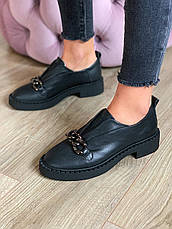 Лофери жіночі шкіряні чорні Ditas 39р., фото 5