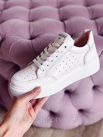 Білі кеди жіночі шкіряні Осень 2021 Ditas, фото 1