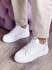 Білі кеди жіночі шкіряні Осень 2021 Ditas, фото 4