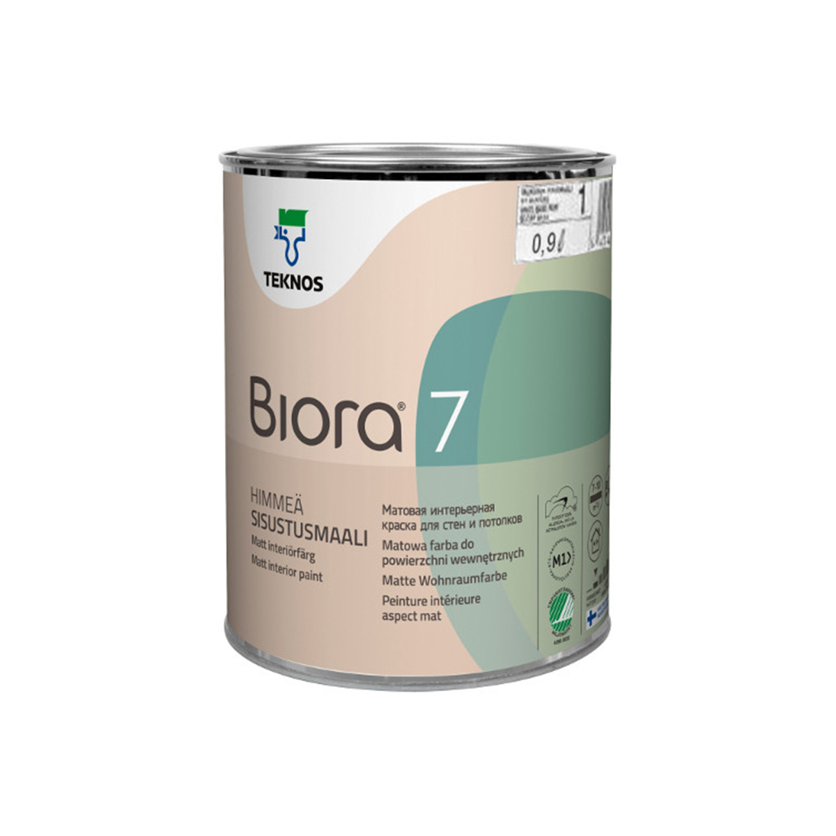 Фарба для стін і стелі Teknos Biora 7 0.9 л