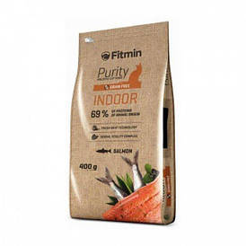 Fitmin cat Purity Indoor / комплексний корм для дорослих кішок Лорі 400 г