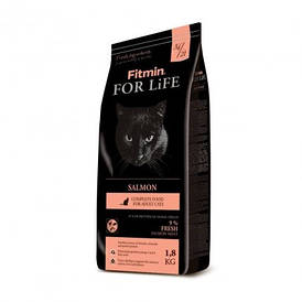 Fitmin cat For Life Salmon / комплексний корм для дорослих кішок Лорі 1,8 кг